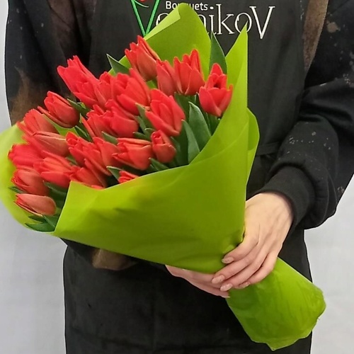 VORNIKOV BOUQUETS Букет из 25 тюльпанов красных