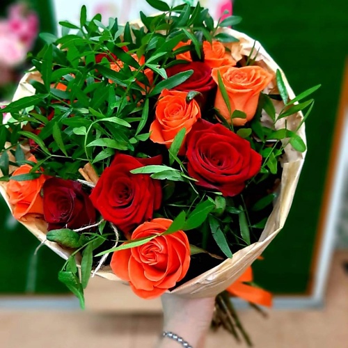 РОЗЫ УРАЛА Букет из роз "Рыжий комплимент"