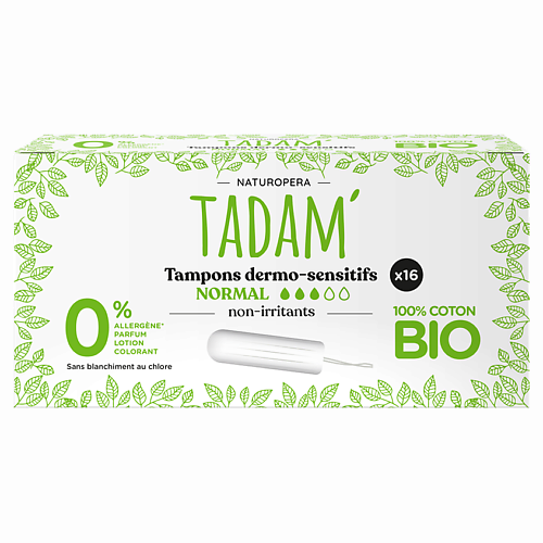 NATUROPERATADAM Тампоны Normal органические, биоразлагаемые 16.0