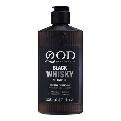 QOD BARBER SHOP Увлажняющий шампунь с экстрактом кукурузы, ржи и ячменя Black Whiskey Shampoo