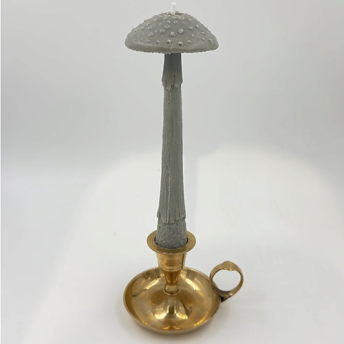 UNIFICATION LOVE Свеча "Гриб Мухомор" серого цвета 1.0