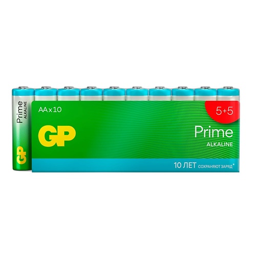 GP BATTERIES Батарейки АА пальчиковые алкалиновые Super Alkaline, набор 10 шт 10.0
