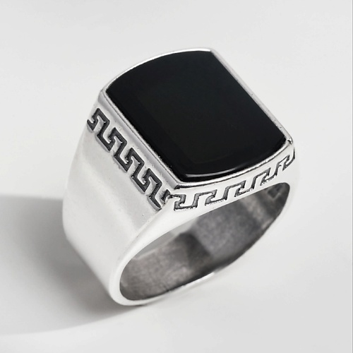 SHINE & BEAUTY Перстень с агатом покрытый серебром 1.0