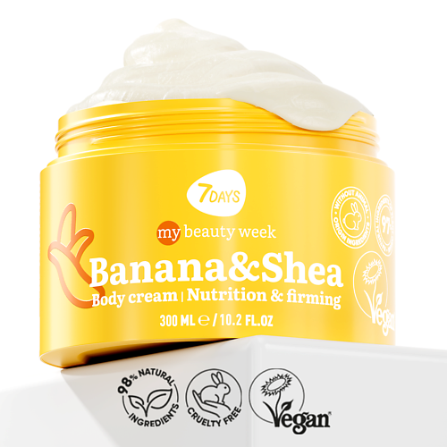 7DAYS Крем для тела увлажняющий BANANA&SHEA MY BEAUTY WEEK 300.0