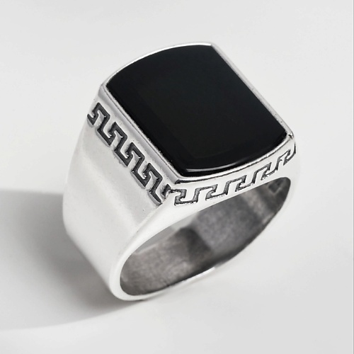 SHINE & BEAUTY Перстень с агатом покрытый серебром 1.0