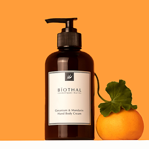 BIOTHAL Крем для тела и рук Герань Мандарин с витамином E Geranium & Mandarin 300
