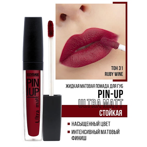 LUXVISAGE Блеск для губ PIN-UP ultra matt