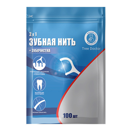 TREE DOCTOR Зубная нить с зубочисткой, флоссер 100.0