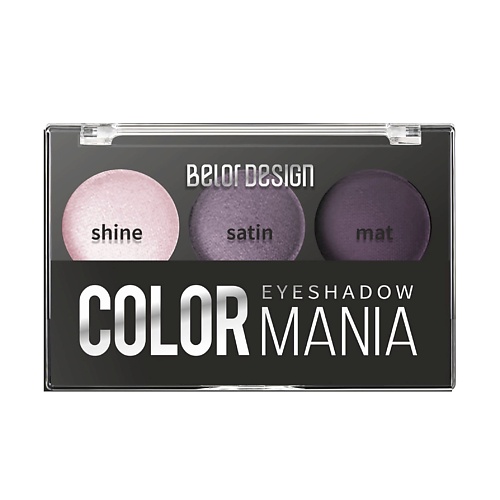 BELOR DESIGN Тени для век 3-х цветные COLOR MANIA