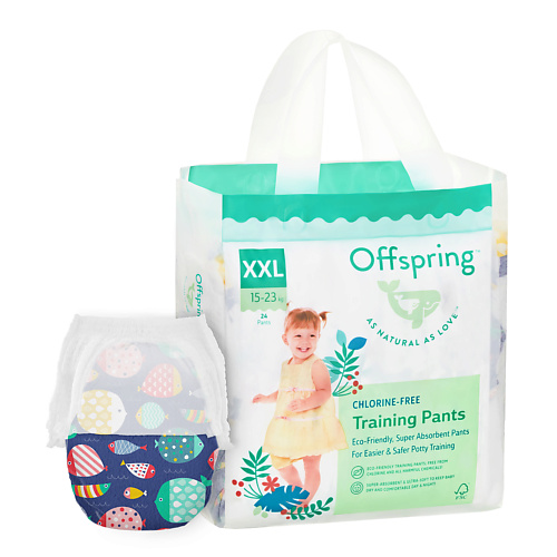 OFFSPRING Трусики-подгузники, XXL 15-23 кг Рыбки 24.0