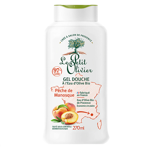 LE PETIT OLIVIER Гель для душа увлажняющий Персик из Маноска Peche de Manosque Gel Douche