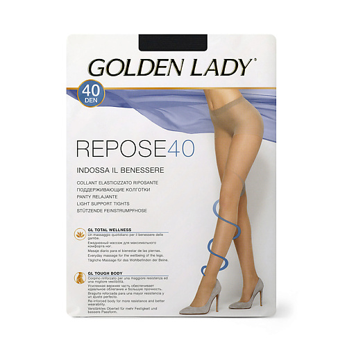 GOLDEN LADY Колготки женские 40 den Repose Nero 5