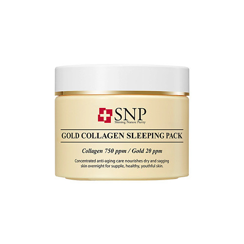 SNP Маска для лица ночная с золотом и коллагеном Gold Collagen Sleeping Pack