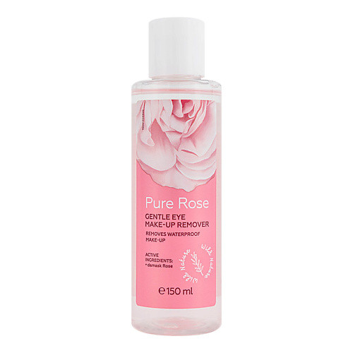 WILD NATURE Средство для снятия макияжа с глаз Pure Rose Gentle eye make-up remover