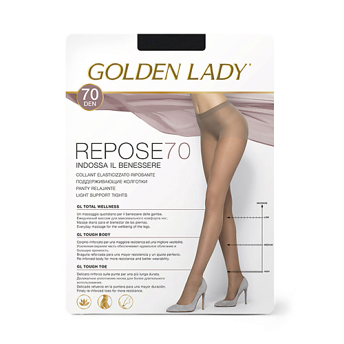 GOLDEN LADY Колготки женские 70 den Repose Nero 2