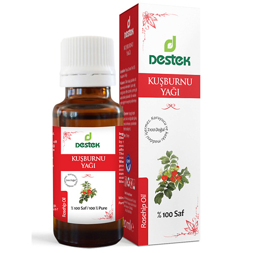DESTEK Масло шиповника для лица и  тела, для волос, увлажнение, питание, омоложение 20.0