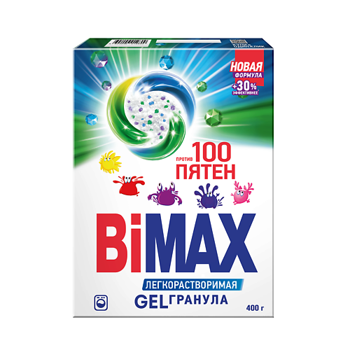 BIMAX Стиральный порошок 100 пятен Automat Gelгранула 400.0