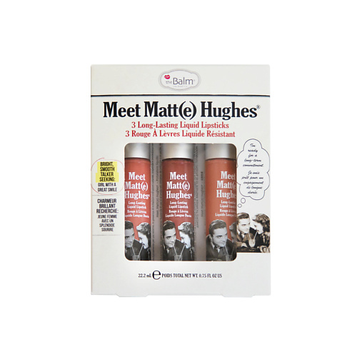 THEBALM Набор из 3 оттенков мини жидких матовых помад Meet Matt(e) Hughes