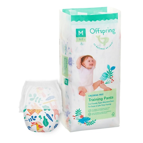 OFFSPRING Трусики-подгузники, M 6-11 кг Джунгли 42.0