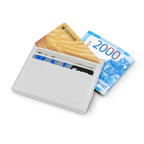 FLEXPOCKET Чехол из экокожи для шести пластиковых карт и отделением для купюр