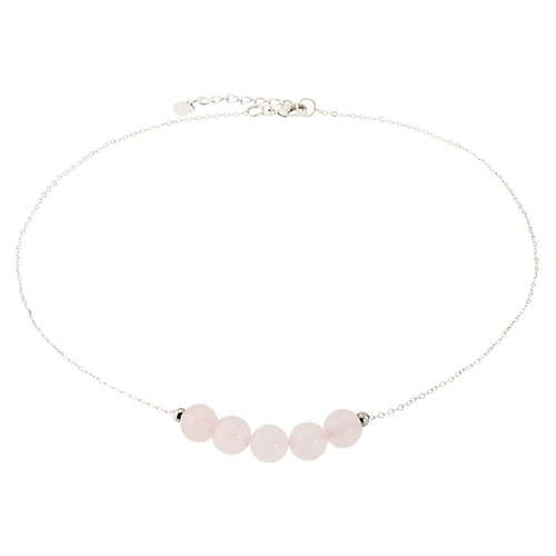 ALERIE-ACCESSORIES Колье из натурального розового кварца Forever Rose Chain