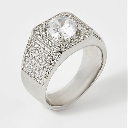 SHINE & BEAUTY Кольцо покрытое серебром с кристаллами Swarovski