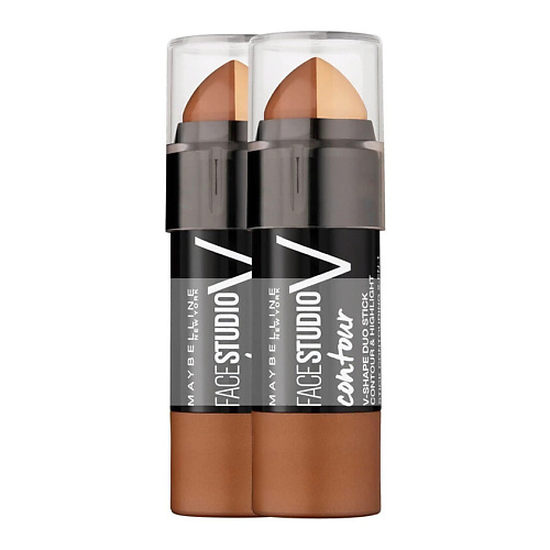 MAYBELLINE NEW YORK MAYBELLINE Двусторонний стик для контуринга Contouring Stick V-Shape DuoPack