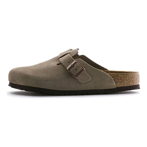 BIRKENSTOCK Мюли Boston Soft Footbed Suede Taupe Narrow Fit