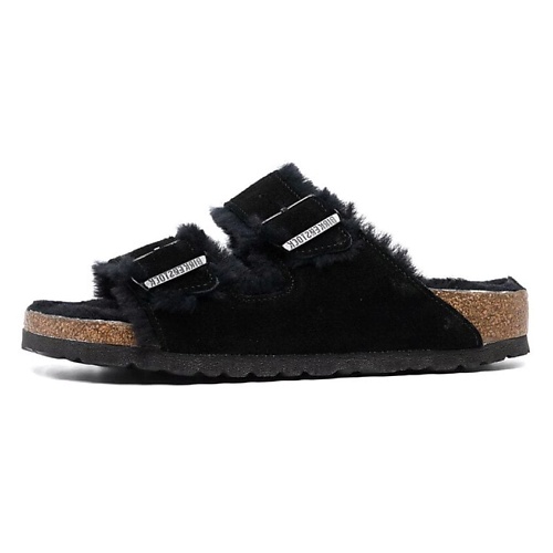 BIRKENSTOCK Шлепанцы Arizona Shearling Suede Leather Narrow Fit