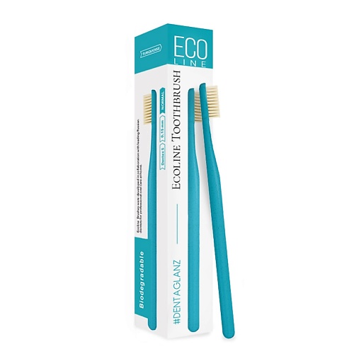 #DENTAGLANZ  Зубная щетка Ecoline Toothbrush Turquoise