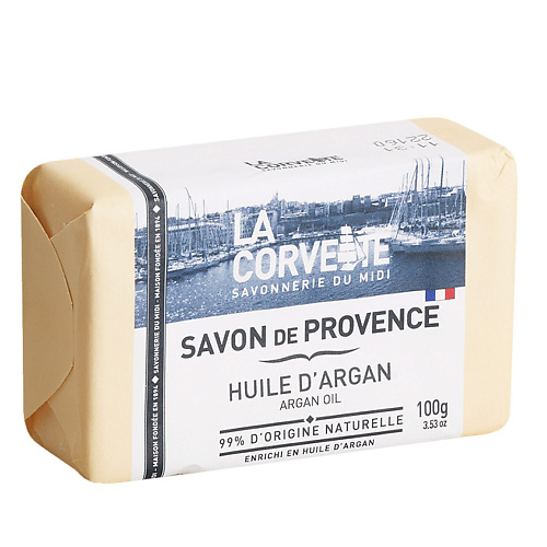 LA CORVETTE Мыло туалетное прованское для тела Масло арганы Savon de Provence Argan Oil