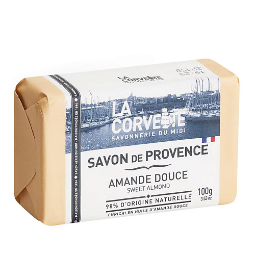 LA CORVETTE Мыло туалетное прованское для тела Сладкий миндаль Savon de Provence Sweet Almond