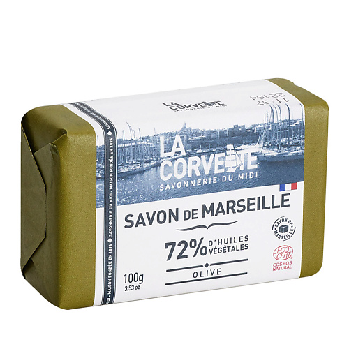 LA CORVETTE Мыло марсельское традиционное оливковое для тела Savon de Marseille Olive