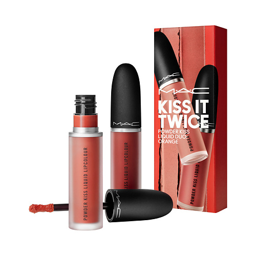 MAC Набор для губ Kiss It Twice Powder Kiss Liquid Duo Orange