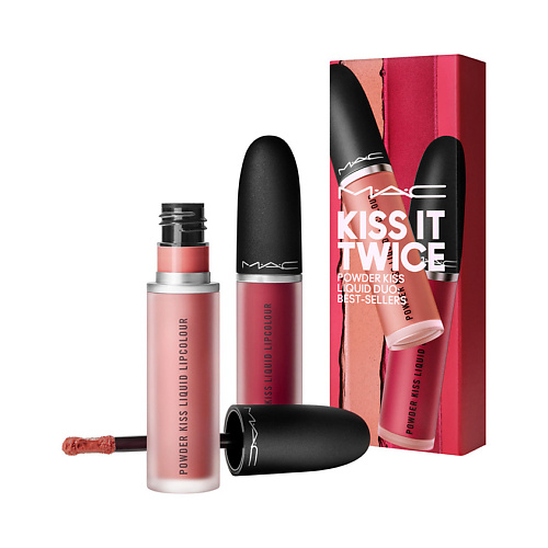 MAC Набор для губ Kiss It Twice Powder Kiss Liquid Duo Best-Sellers