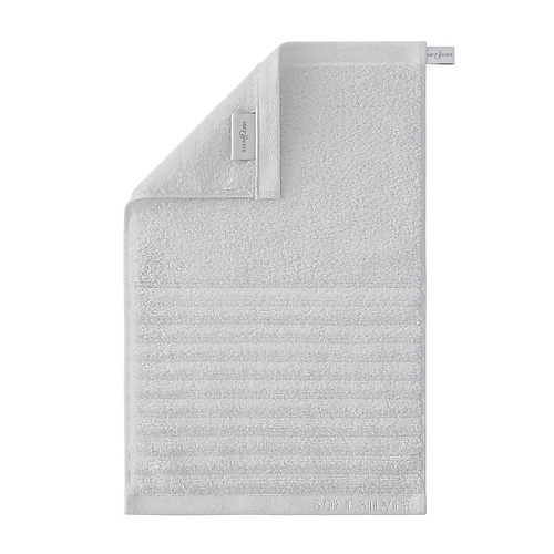 SOFT SILVER Антибактериальное махровое полотенце для лица, 30х50 см. Цвет: «Благородное серебро» (серый)