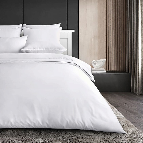 SOFT SILVER Антибактериальный комплект постельного белья Antibacterial Bed Linen Set, 1,5-спальный. Цвет: «Альпийский снег» (белый)