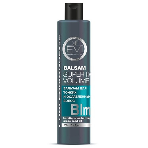 EVI PROFESSIONAL Бальзам-ополаскиватель "Объем и сила" для тонких и ослабленных волос Professional Salon Hair Care Balsam Super Hair Volume