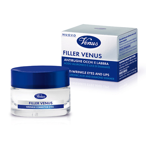 VENUS Крем-филлер для области глаз и губ против морщин c гиалуроновой кислотой, придающий сияние