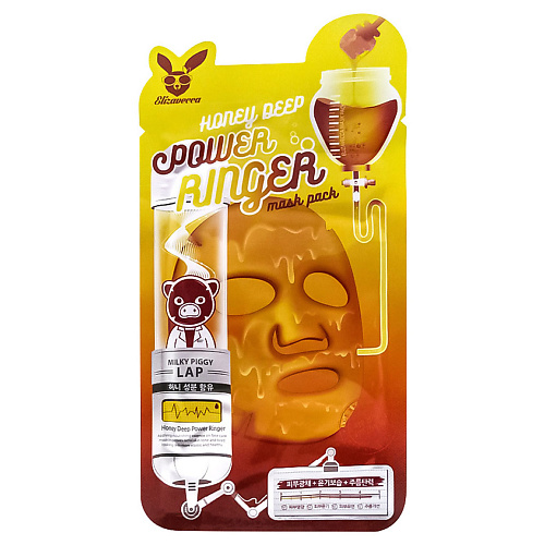 ELIZAVECCA Маска для лица тканевая с медом Power Ringer Mask Pack Honey Deep