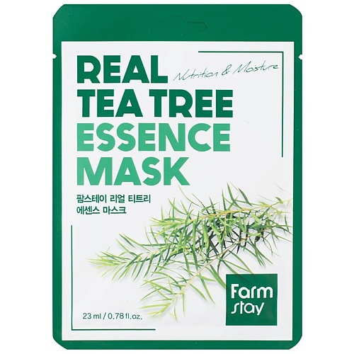 FARMSTAY Маска для лица тканевая с экстрактом чайного дерева Real Tea Tree Essence Mask