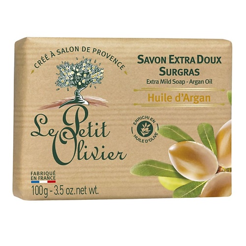 LE PETIT OLIVIER Мыло экстра нежное питательное с маслом Арганы Argan Oil Soap