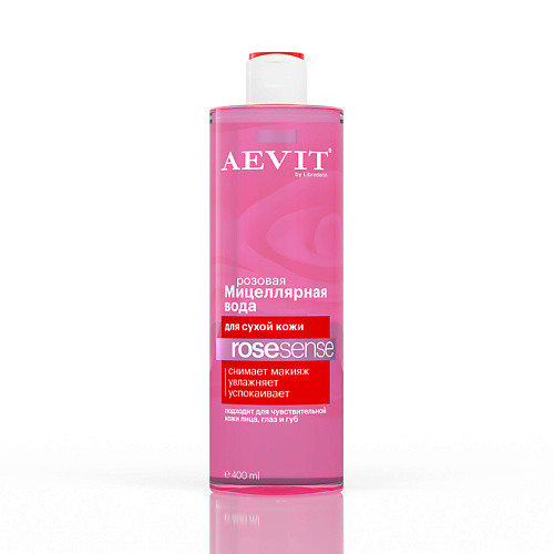AEVIT BY LIBREDERM Мицеллярная вода розовая для тусклой и сухой кожи Rosesense