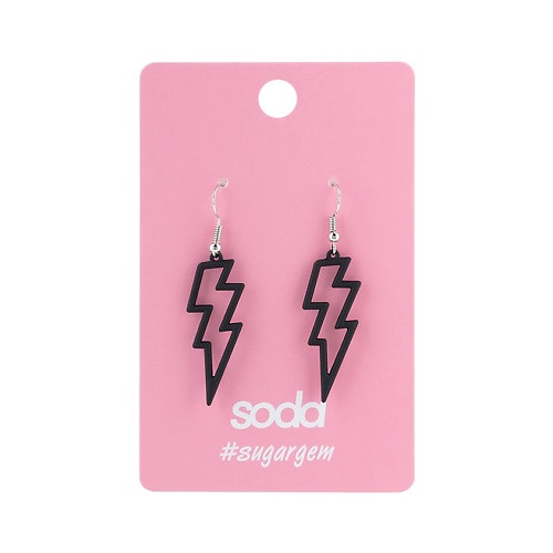 SODA Серьги LIGHTNING BLACK #sugargem