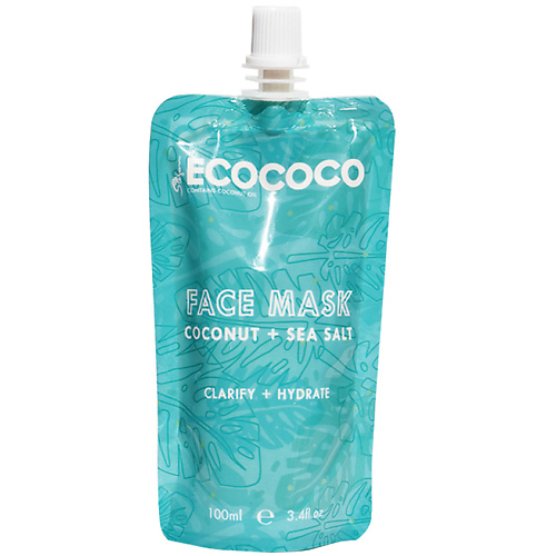 ECOCOCO Маска для лица увлажняющая с кокосом и морской солью Face Mask Coconut + Sea Salt