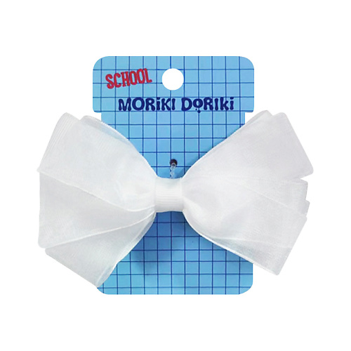 MORIKI DORIKI Белый бант на резинке SCHOOL Collection White bow elastic