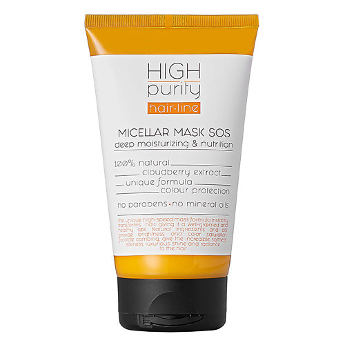 HIGH PURITY Мицеллярная SOS маска для волос Глубокое увлажнение и питание Hair Line Micellar Mask SOS