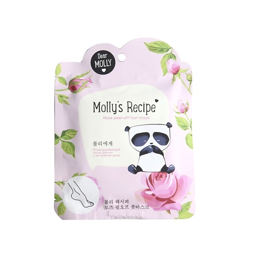 ЛЭТУАЛЬ DEAR MOLLY Отшелушивающая маска для ног с экстрактом розы "Рецепты Молли" Molly`s Recipe