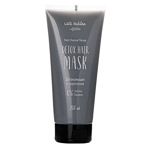 WILD NATURE Маска для волос с углем Black Charcoal Therapy