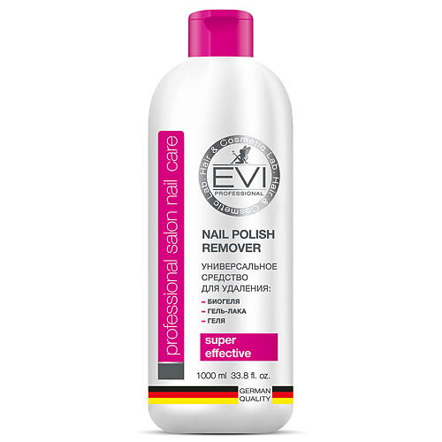 EVI PROFESSIONAL Средство для снятия биогеля, геля, гель-лака Professional Salon Nail Care Nail Polish Remover
